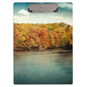 Lake Forest Trees Monogram Initiaal Clip Board Klembord (Voorkant)