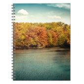 Lake Forest Trees Water Monogram Initiaal Notitieb Notitieboek (Voorkant)