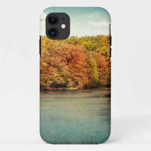 Lake Forest Trees Water Monogram IPHONE 5 Hoesje