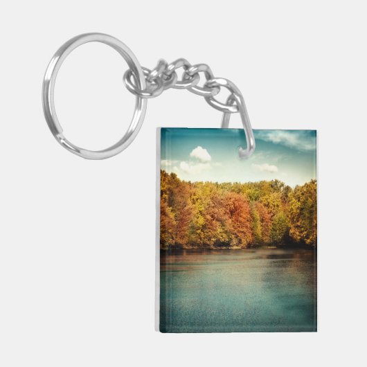 Lake Forest Trees Water Safar Sleutelhanger (Voorkant Links)