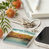 Lake Forest Trees Water Safar Sleutelhanger (Voorkant Rechts)