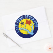 Lake Fork Reservoir, Texas Bass Vist Ronde Sticker (Envelop)