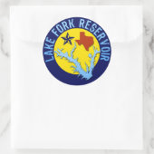 Lake Fork Reservoir, Texas Bass Vist Ronde Sticker (Tas)