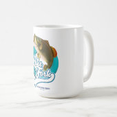 Lake Fork Texas Vislogo. Koffiemok (Voorkant rechts)