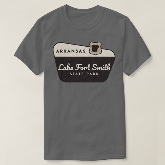 Lake Fort Smith State Park Arkansas Welkomstbord T-shirt (Design voorkant)