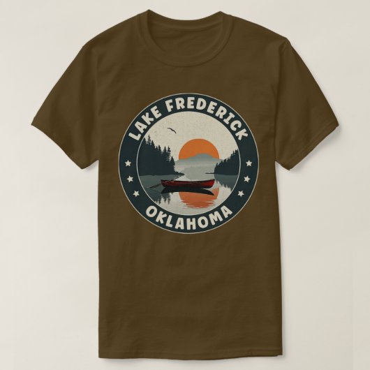 Lake Frederick Oklahoma zonsondergang T-shirt (Design voorkant)