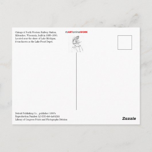 Lake Front Depot Briefkaart (Achterkant)