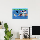 Lake Fun Labradors Poster (Thuiskantoor)