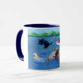 Lake Fun Labradors Schilderen Mok (Voorkant links)