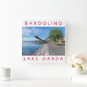 Lake Garda Bardolino vierkante wandklok (Huis)