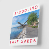 Lake Garda Bardolino vierkante wandklok (Hoek)