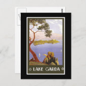 "Lake Garda" Italiaans reisbureau Briefkaart (Voorkant / Achterkant)