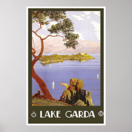 "Lake Garda"  Italiaans reisbureau Poster