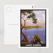 Lake Garda, Italië, oud briefkaart (Voorkant / Achterkant)