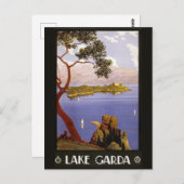 Lake Garda, Italië Vintage Travel Briefkaart (Voorkant / Achterkant)