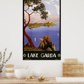 Lake Garda Italië - Vintage Travel Posters (Keuken)