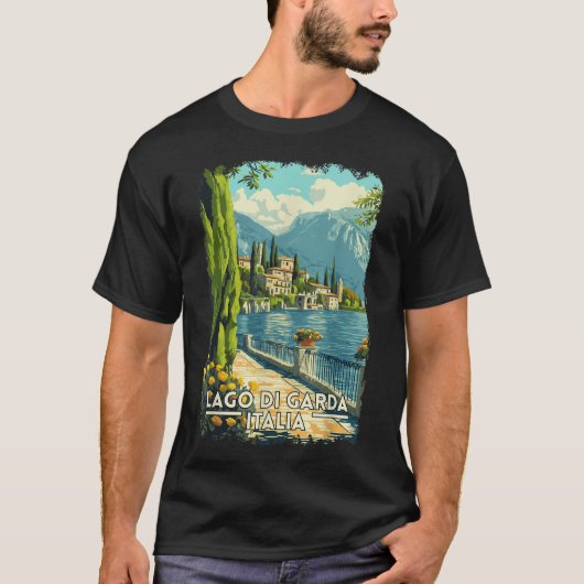  Lake Garda Italy Souvenir T-shirt (Voorkant)