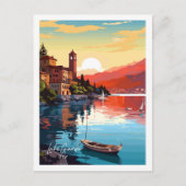 Lake Garda Italy Vintage Travel Briefkaart (Voorkant)