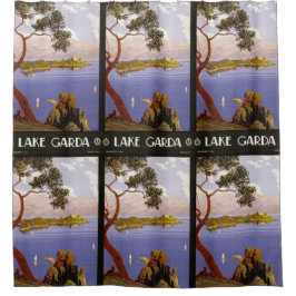 Lake Garda Italy Vintage Travel douchergordijn Douchegordijn