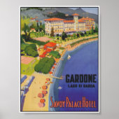 Lake Garda Italy Vintage Travel Poster (Voorkant)
