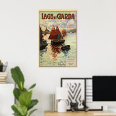 Lake Garda Italy Vintage Travel Poster (Thuiskantoor)