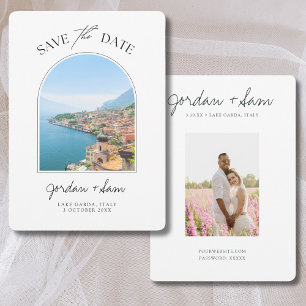 Lake Garda Italy Wedding Save the Date Kaart