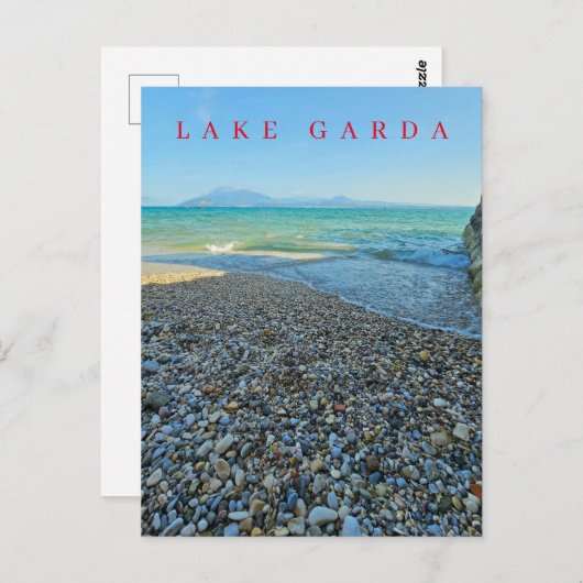 Lake Garda kustlijn uitzicht briefkaart (Voorkant / Achterkant)