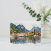 Lake Garda (Lago di Garda) - Watercolor Splash Briefkaart (Staand voorkant)