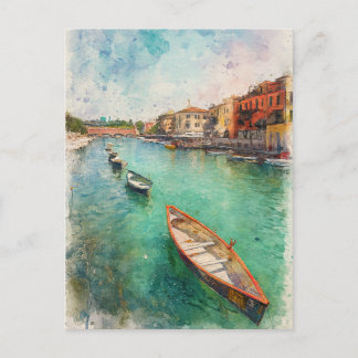 Lake Garda (Lago di Garda) - Watercolor Splash Briefkaart
