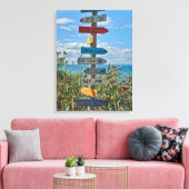 Lake Garda routebeschrijving teken uitzicht canvas Afdruk (Insitu (Woonkamer))