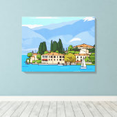 Lake Garda San Vigilio zicht canvasprint Canvas Afdruk (Insitu (Houten vloer))