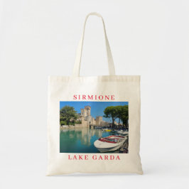Lake Garda Sirmione Castle uitzicht canvas tas