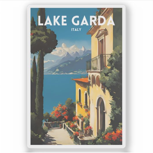 Lake Garda Sticker (Voorkant)