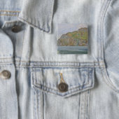Lake Garda (van Koloman Moser) Vierkante Button 5,1 Cm (In situ)
