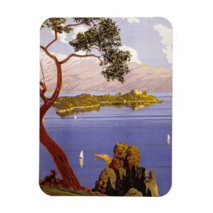 Lake Garda Vintage Travel Poster Magneet