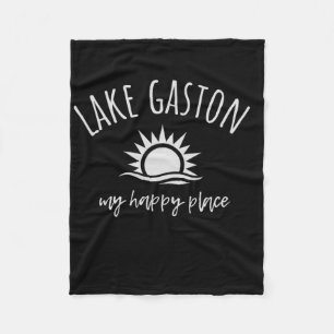 Lake Gaston Mijn Gelukkige Plek Bootvaren Vissen K Fleece Deken