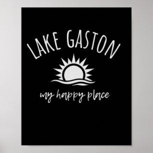 Lake Gaston M'n Gelukkige Plek Varen Vissen Kamper Poster