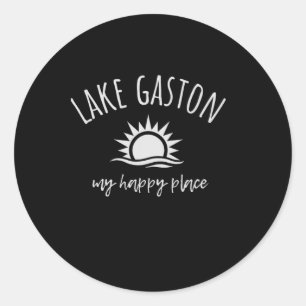 Lake Gaston M'n Gelukkige Plek Varen Vissen Kamper Ronde Sticker