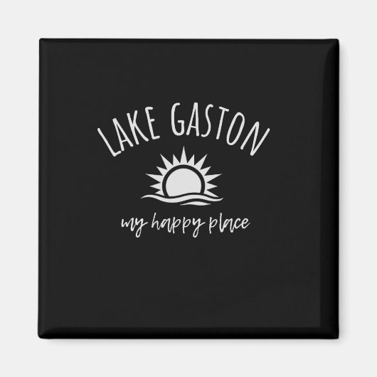 Lake Gaston My Happy Place Boating Fishing Camping Magneet (Voorkant)