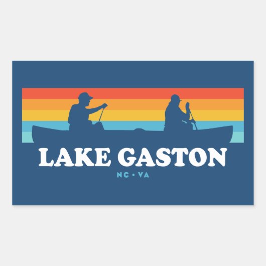Lake Gaston North Carolina Virginia Canoe Rechthoekige Sticker (Voorkant)