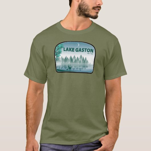 Lake Gaston North Carolina Virginia Deer T-shirt (Voorkant)