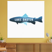 Lake Gaston North Carolina Virginia Fish Canvas Afdruk (Insitu (Woonkamer))