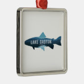 Lake Gaston North Carolina Virginia Fish Metalen Ornament (Rechts)