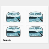 Lake Gaston North Carolina Virginia Gevist Rod Rechthoekige Sticker (Vel)