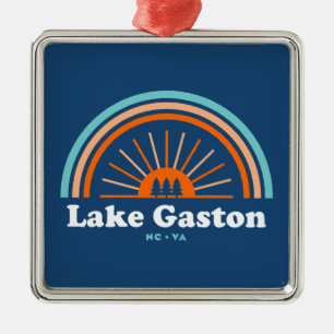 Lake Gaston North Carolina Virginia Regenboog Metalen Ornament