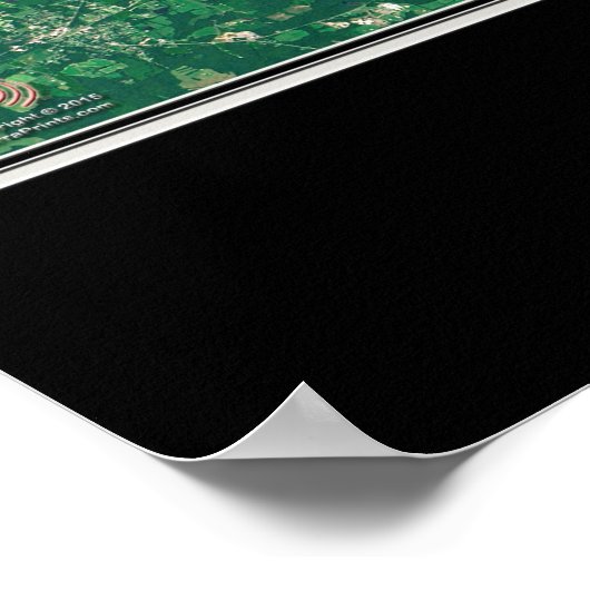 Lake Gaston North Carolina - Virginia Satellite Poster (Hoek)