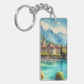 Lake Geneva gepersonaliseerde Sleutelhanger (Voorkant Links)