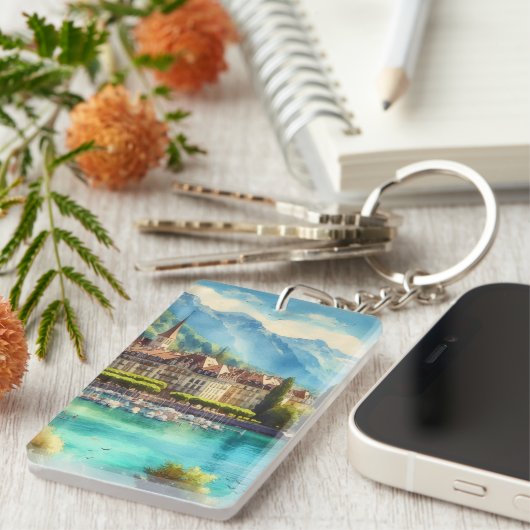 Lake Geneva gepersonaliseerde Sleutelhanger (Voorkant Rechts)