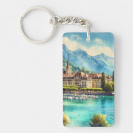Lake Geneva gepersonaliseerde Sleutelhanger