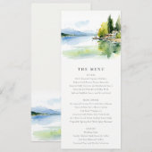 Lake Geneva Switzerland Landscape Wedding Menu  Kaart (Voorkant / Achterkant)
